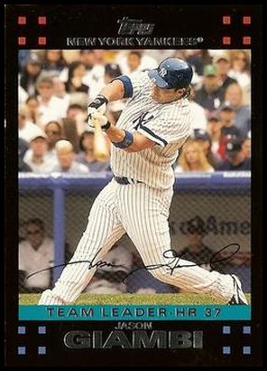 2007 Topps Gift Sets New York Yankees NYY34 Jason Giambi